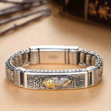 Serenemyst 925 Silver Money Pattern Lucky Fortune Pixiu Bracelet