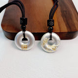 Serenemyst Handmade Sterling Silver Peace Buckle Fortune Pendant Necklace