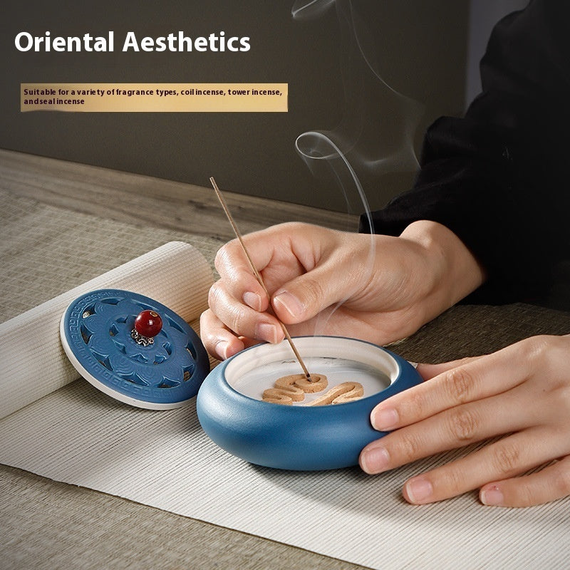 Serenemyst Lotus Heart Ceramic Healing Incense Burner