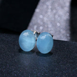 Serenemyst Sterling Silver Natural Aquamarine Serenity Healing Earrings