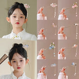 Serenemyst Classical Chinese Style Peach Blossom Tassel Healing Hairpin