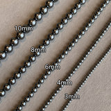 Serenemyst Natural Round Black Pearl Purity Calm Necklace