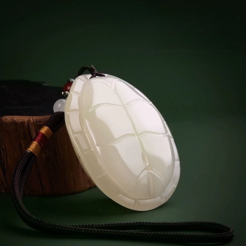 Serenemyst Hetian Jade Tortoise Shell Protection Hand-held Pendant