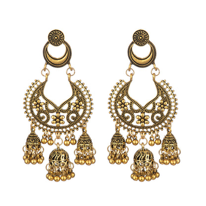 Serenemyst Handmade Birdcage Bell Pendant Wealth Earrings