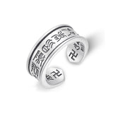 Serenemyst Taoist Nine-Word Mantra Protection Men's Ring