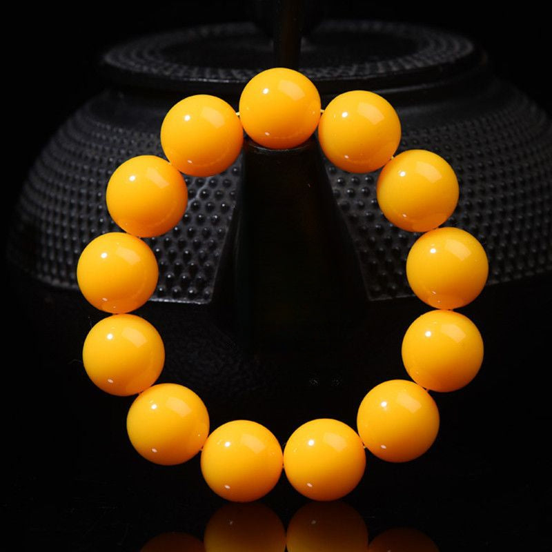 Serenemyst Natural Amber Beads Serenity Harmony Mala Bracelet