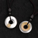 Serenemyst Handmade Sterling Silver Peace Buckle Fortune Pendant Necklace