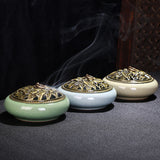 Serenemyst Handmade Dehua Ceramic Healing Harmony Incense Burner