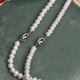 Serenemyst Natural White Pearl Calm Healing Necklace
