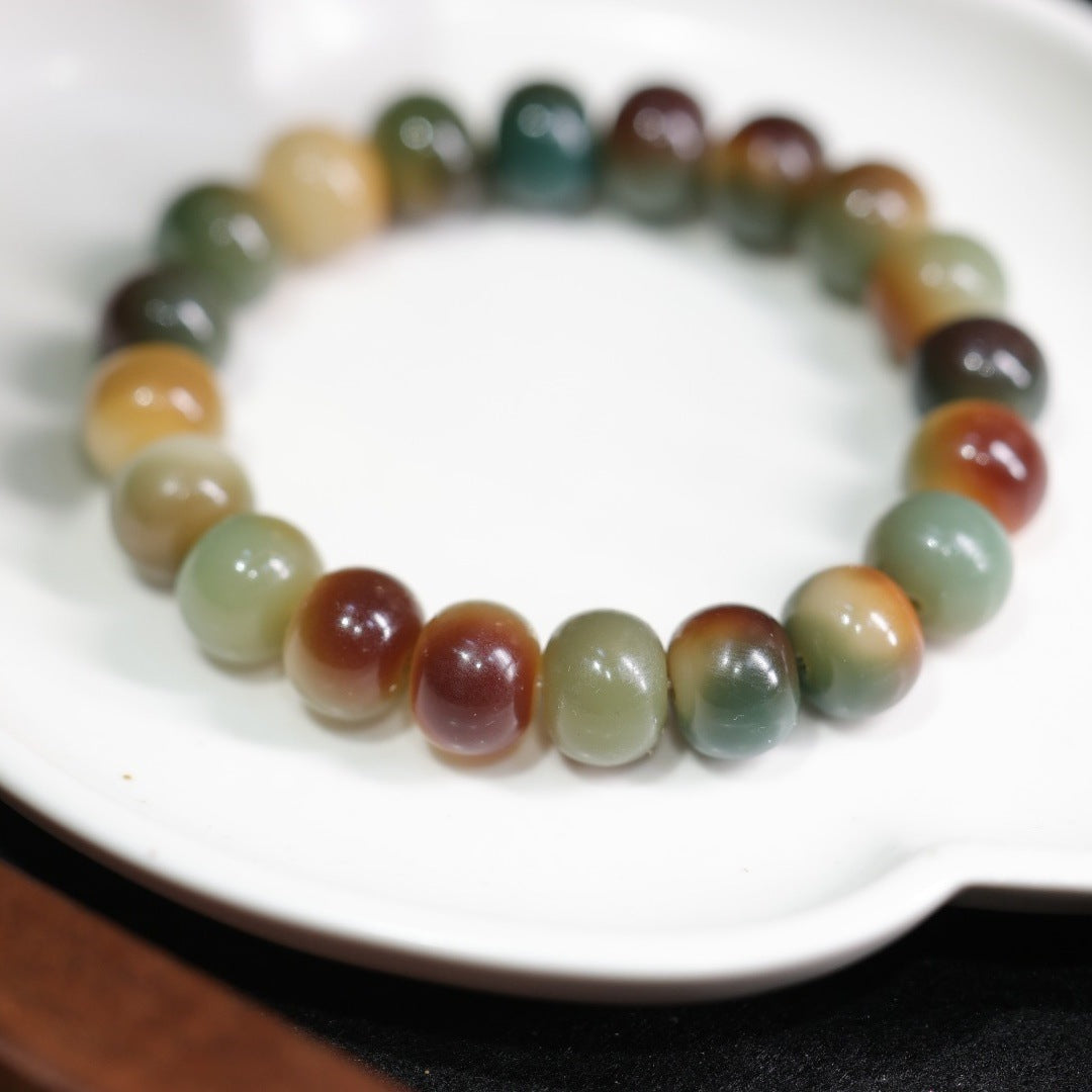 Serenemyst Natural Bodhi Seed Beads Harmony Wisdom Mala Bracelet