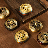 Serenemyst Handmade Pure Brass Painted Harmony Healing Incense Burner