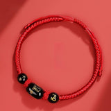 Serenemyst Red String Chinese Zodiac Peace Bead Protection Bracelet