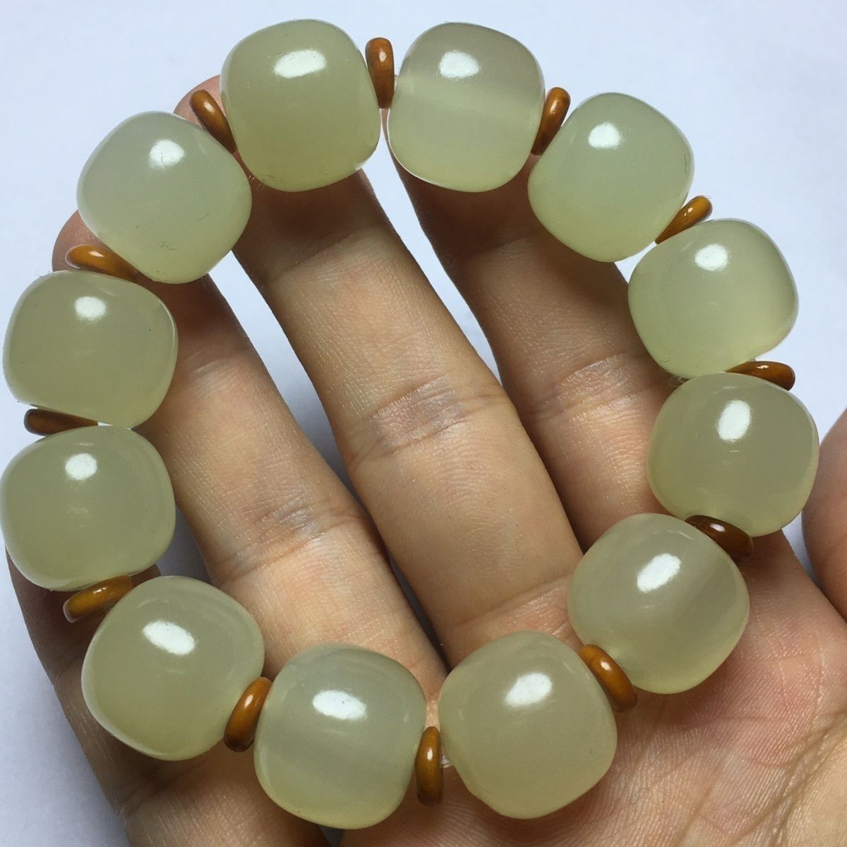 Serenemyst Handmade Natural Hetian Jade Healing Harmony Bracelet