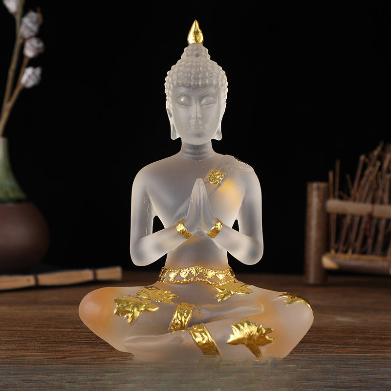 Serenemyst Handmade Resin Buddha Statue Protection Decoration