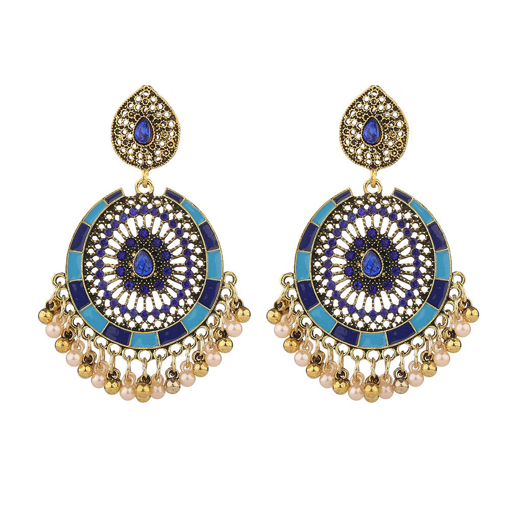 Serenemyst Retro Alloy Bead Wealth Attraction Women Earrings