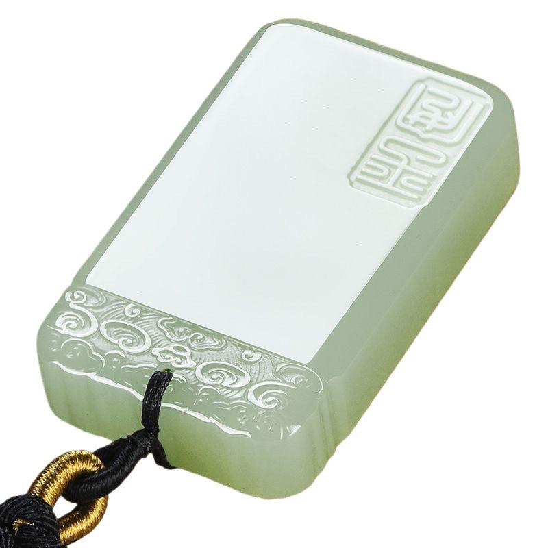 Serenemyst Handmade Afghan Jade Cloud Pattern Healing Pendant