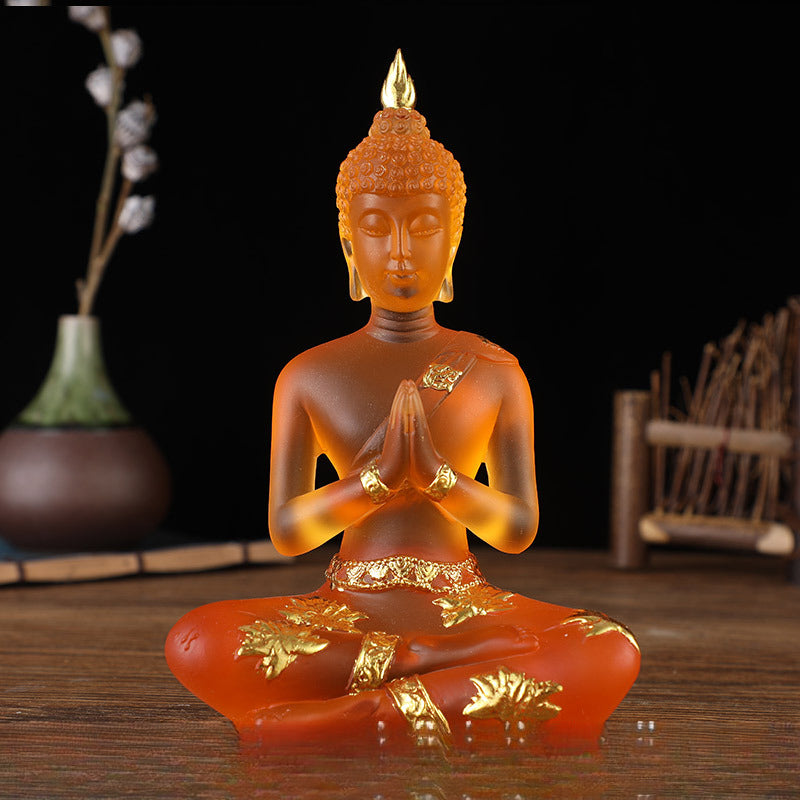 Serenemyst Handmade Resin Buddha Statue Protection Decoration
