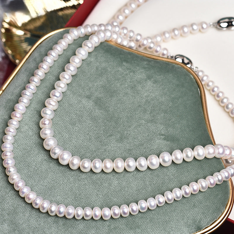 Serenemyst Natural White Pearl Calm Healing Necklace