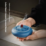 Serenemyst Lotus Heart Ceramic Healing Incense Burner