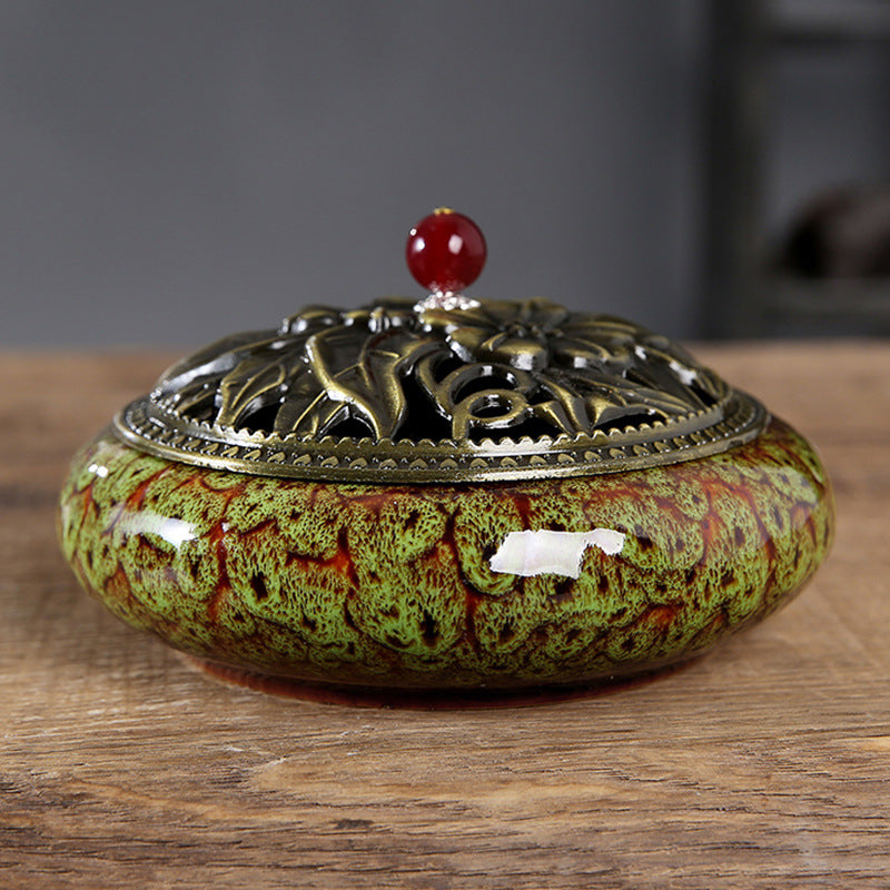 Serenemyst Handmade Dehua Ceramic Healing Harmony Incense Burner