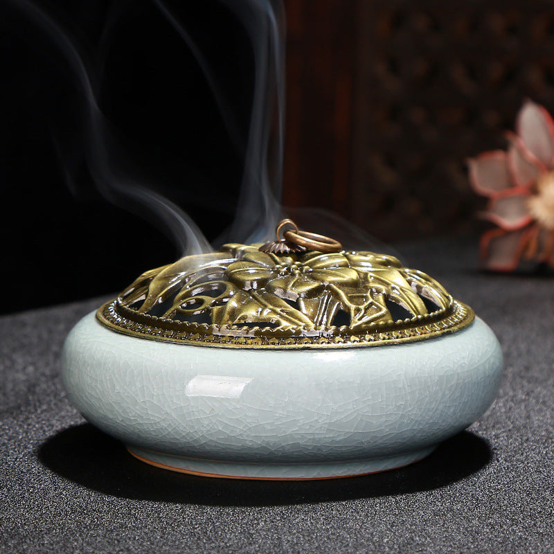 Serenemyst Handmade Dehua Ceramic Healing Harmony Incense Burner