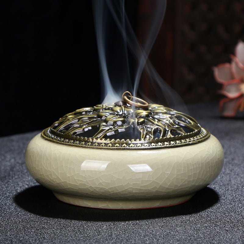 Serenemyst Handmade Dehua Ceramic Healing Harmony Incense Burner