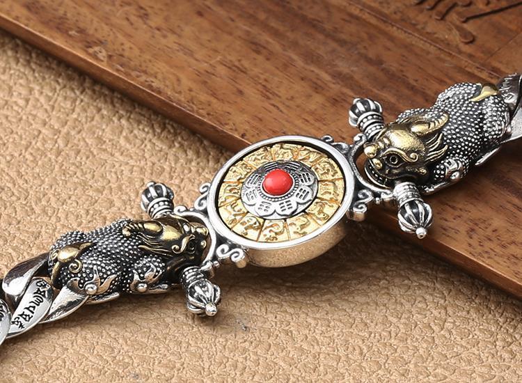 Serenemyst  925 Silver Retro Vajra Pixiu Bracelet
