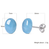 Serenemyst Sterling Silver Natural Aquamarine Serenity Healing Earrings