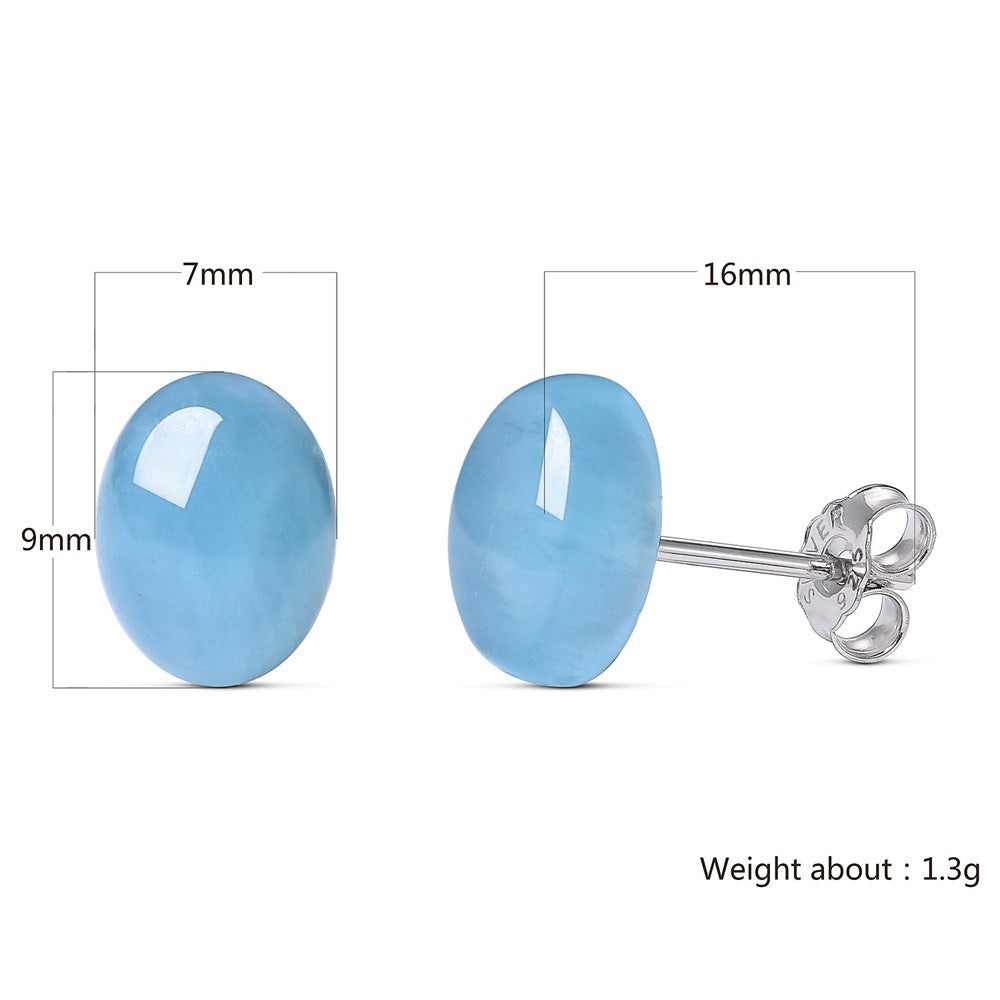 Serenemyst Sterling Silver Natural Aquamarine Serenity Healing Earrings