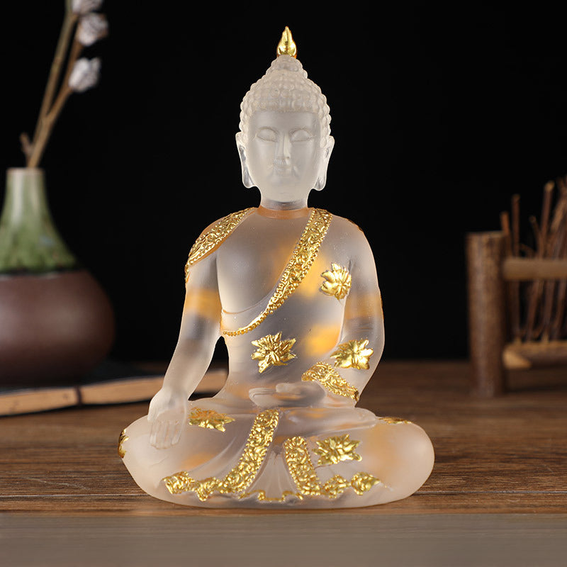 Serenemyst Handmade Resin Buddha Statue Protection Decoration