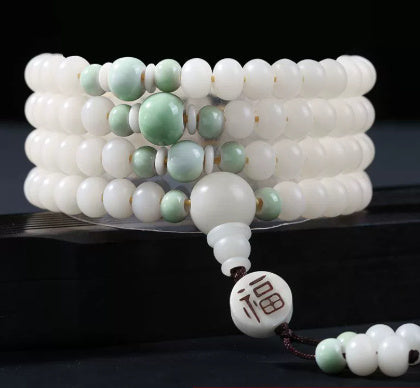 Serenemyst 108 Bodhi Seed Beads Harmony Mala Necklace Bracelet