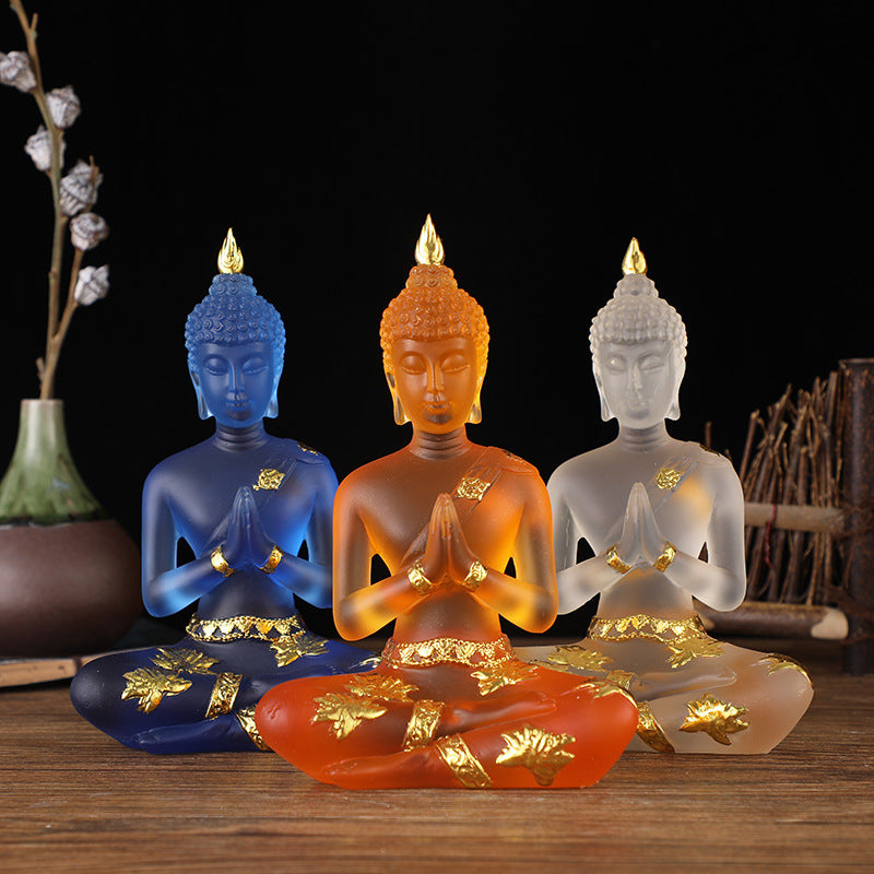 Serenemyst Handmade Resin Buddha Statue Protection Decoration