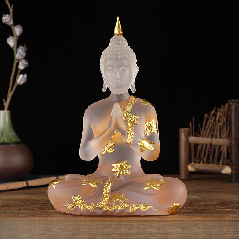 Serenemyst Handmade Resin Buddha Statue Protection Decoration