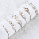 Serenemyst Natural Round Pearl Copper Silver-Plated  Healing Purity Bracelet