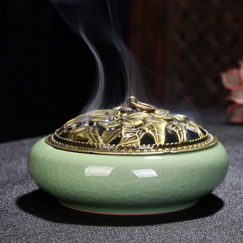 Serenemyst Handmade Dehua Ceramic Healing Harmony Incense Burner