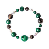 Serenemyst Natural Malachite Agarwood Pearl Protection Purity Bracelet