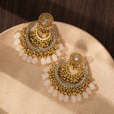 Serenemyst Retro Alloy Wealth Earrings With Hollow Bell Tassel