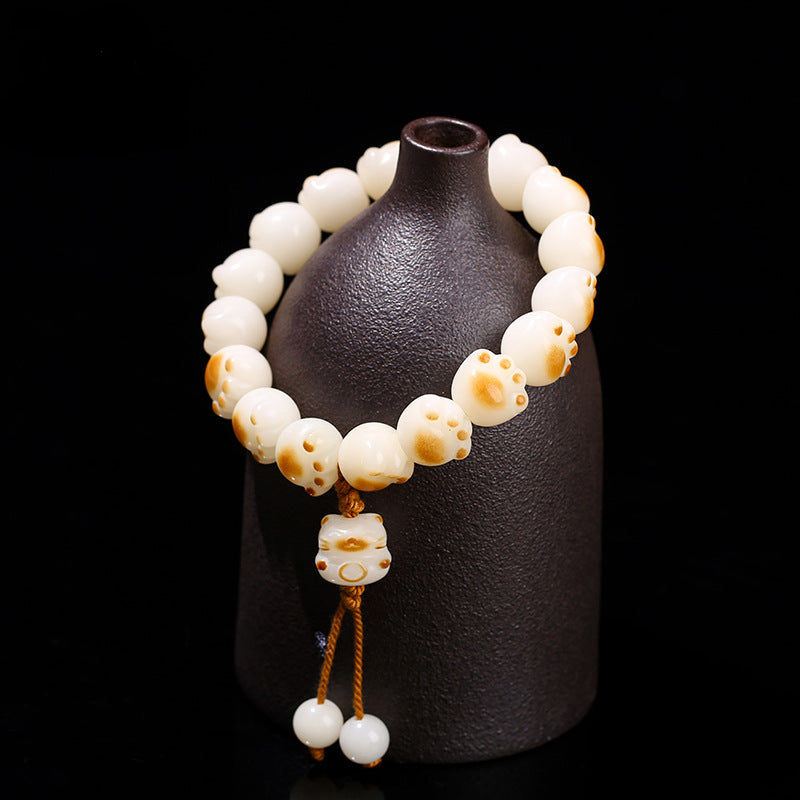 Serenemyst Handmade Bodhi Root Cat Claw Lucky Bracelet