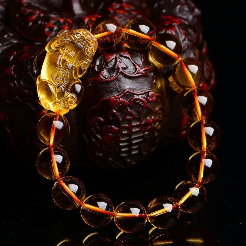 Serenemyst  Natural Citrine Pixiu Energy Bracelet