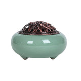 Serenemyst Handmade Longquan Celadon Healing Harmony Incense Burner