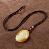 Serenemyst Natural Hetian Original Jade Purity Pendant Necklace