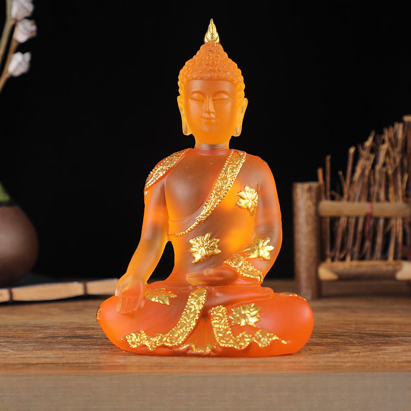 Serenemyst Handmade Resin Buddha Statue Protection Decoration