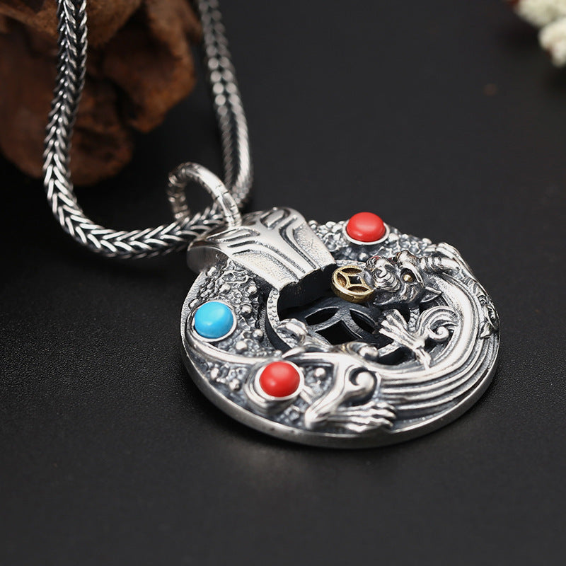 Serenemyst Sterling Silver Pixiu Fashion Wealth Pendant