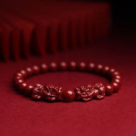 Serenemyst Cinnabar Pixiu Fortune Protection Bracelet