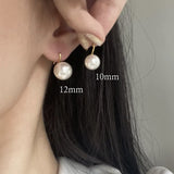 Serenemyst Natural Round Oceanic Pearl  Healing Charm Earrings