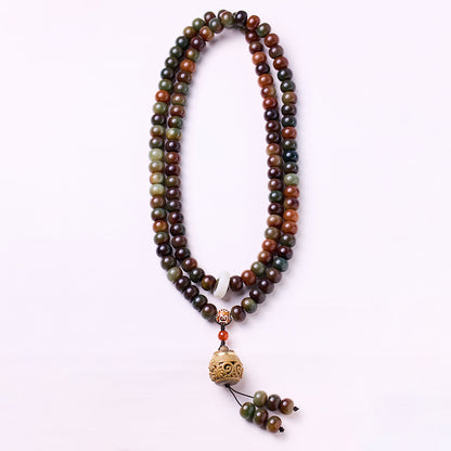 Serenemyst Natural Bodhi Seed Beads Harmony Wisdom Mala Bracelet