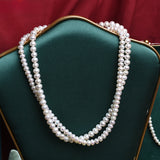 Serenemyst Natural White Pearl Calm Healing Necklace