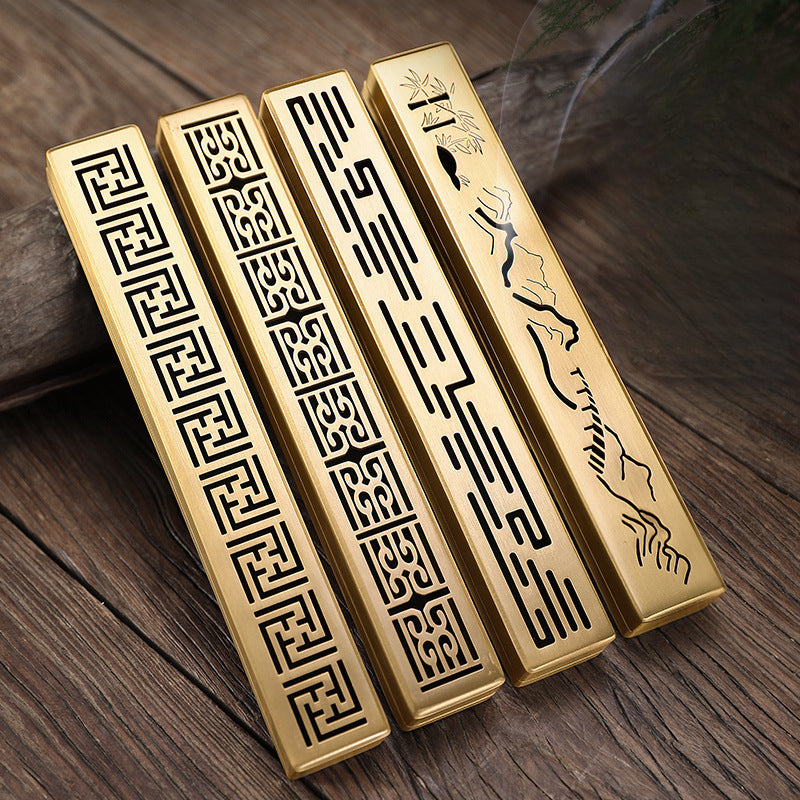 Serenemyst Pure Copper Vintage Hollow-out Meditation Incense Aromatherapy Box