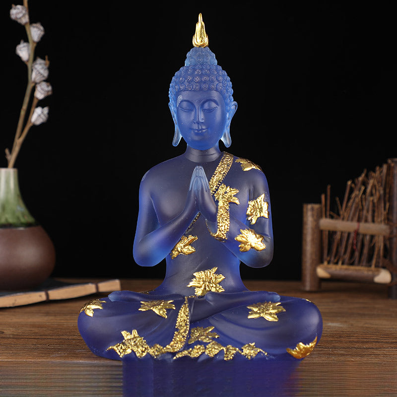 Serenemyst Handmade Resin Buddha Statue Protection Decoration