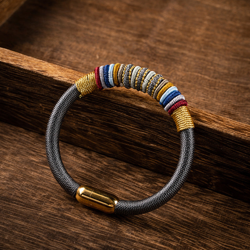 Serenemyst Handmade Red String Kasyapa Style Magnetic Buckle  Protection Bracelet